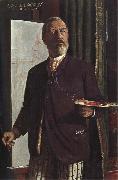 Self-Portrait in his Studio Arnold Bocklin